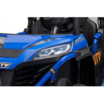 Masinuta electrica pentru copii Nichiduta UTV Blue 4x4 cu telecomanda,acumulator 24V,lumini led,bara cu proiectoare