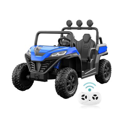 Masinuta electrica pentru copii Nichiduta UTV Blue 4x4 cu telecomanda,acumulator 24V,lumini led,bara cu proiectoare