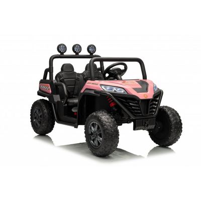 Masinuta electrica pentru copii Nichiduta UTV Pink 4x4 cu telecomanda,acumulator 24V,lumini led,bara cu proiectoare