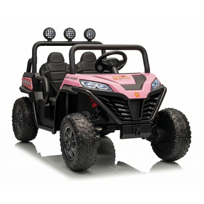 Masinuta electrica pentru copii Nichiduta UTV Pink 4x4 cu telecomanda,acumulator 24V,lumini led,bara cu proiectoare