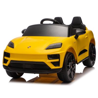 Masinuta electrica pentru copii, Porsche Macan 140W 12V, premium, culoare galbena
