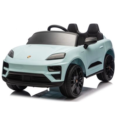 Masinuta electrica pentru copii, Porsche Macan, 140W 12V, roti EVA, scaun tapitat, echipata premium, albastra