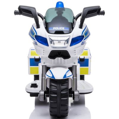 Motocicleta electrica pentru copii Chipolino Police White cu lumini, sunete, greutate admisa 25 kg