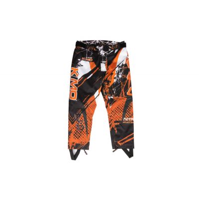 Pantaloni KIMO Kids BRO Motocross cu aparatori, ideal pentru copii pasionati de motocross, portocaliu