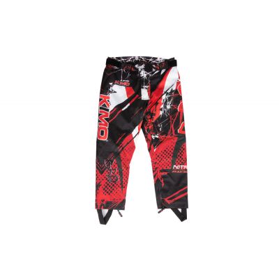 Pantaloni KIMO Kids BRO Motocross cu aparatori, ideal pentru copii pasionati de motocross, rosu