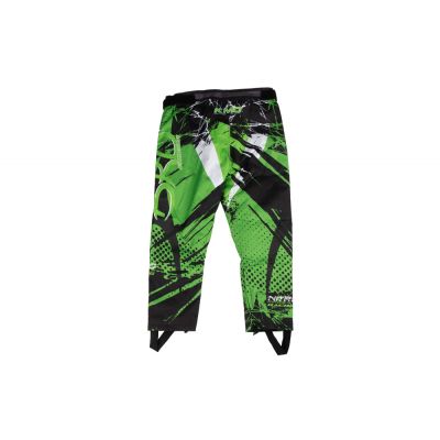 Pantaloni KIMO Kids BRO Motocross cu aparatori, ideal pentru copii pasionati de motocross, verde