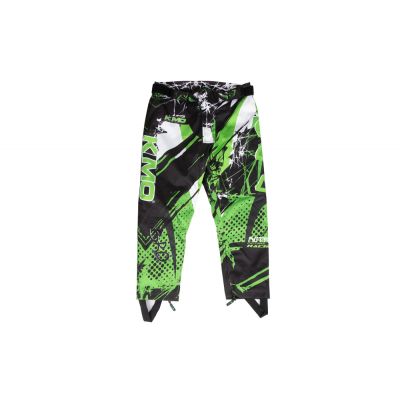 Pantaloni KIMO Kids BRO Motocross cu aparatori, ideal pentru copii pasionati de motocross, verde