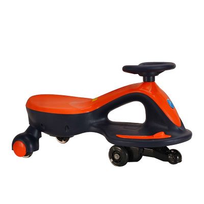 Vehicul electric tip PlasmaCar pentru copii Nichiduta, design sportiv fara pedale, volan ergonomic, cu baterie reincarcabila de 6V4.5AH, dimensiune 73 x 34.5 x 39 cm, blue  orange